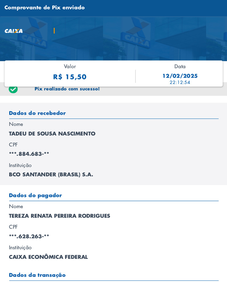 Comprovante de Pix: Transação Efetivada | PDF