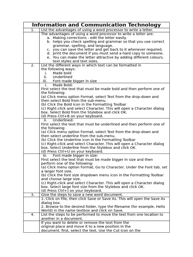 Word Processor Features Guide | PDF | Icon (Computing) | Keyboard Shortcut