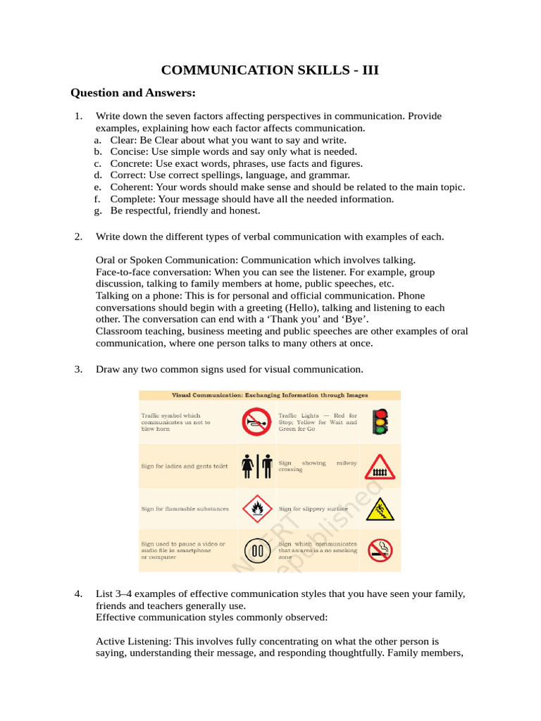 Notes COMMUNICATION SKILLS-III | PDF | Communication | Conversation