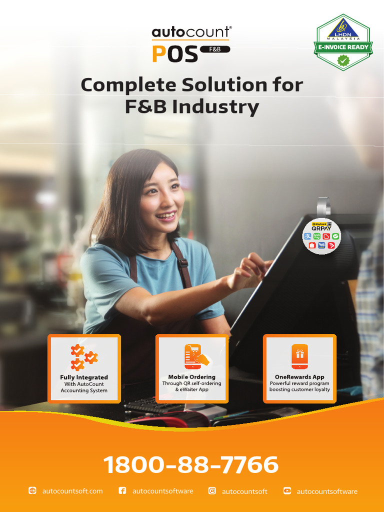 Autocount POS: Efficient F&B Solutions | PDF | Point Of Sale | Computing