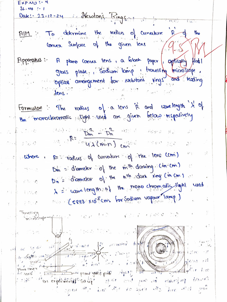 Newtons Rings | PDF