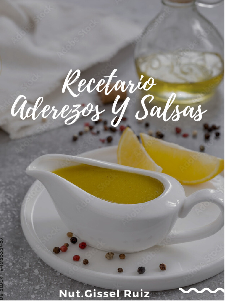 Recetario Aderezos y Salsas | PDF | Vinagreta | ensalada