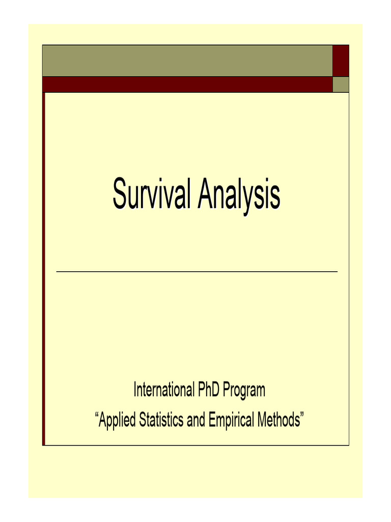 Survival Analysis in Clinical Trials | PDF | Applied Statistics ...