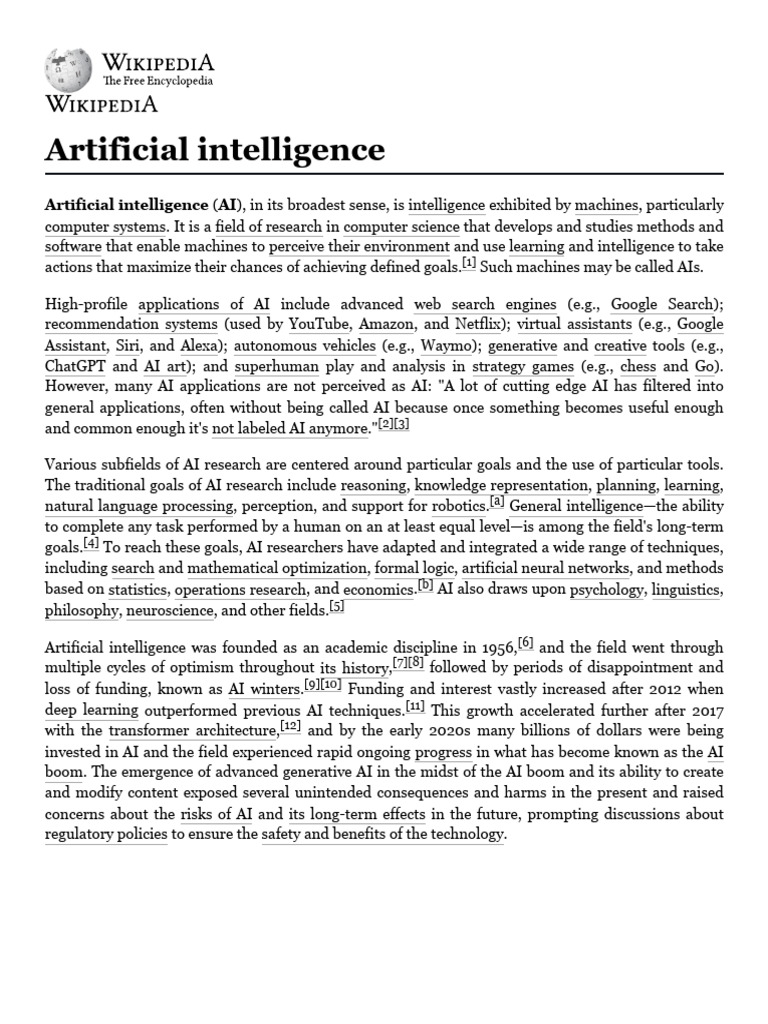 Artificial intelligence | PDF | Artificial Intelligence | Intelligence ...