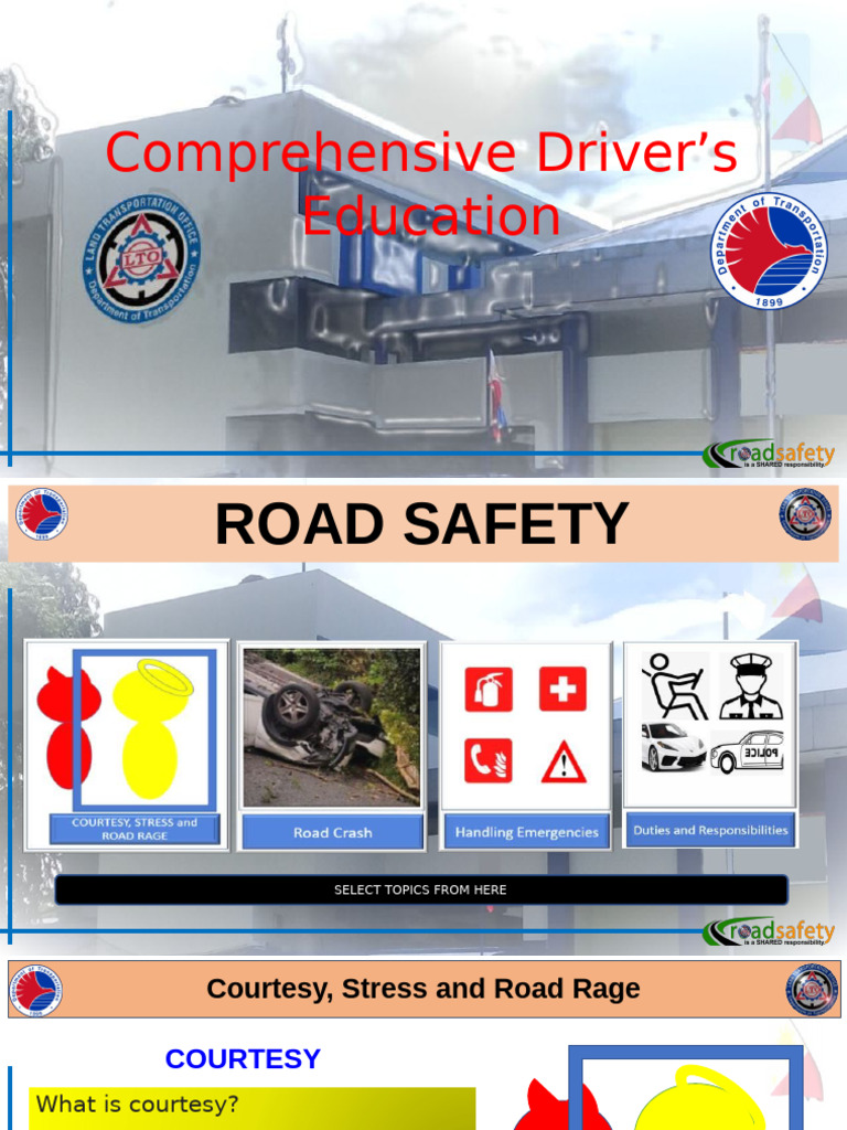 Safe Driving: Courtesy & Stress | PDF | Traffic | Driving