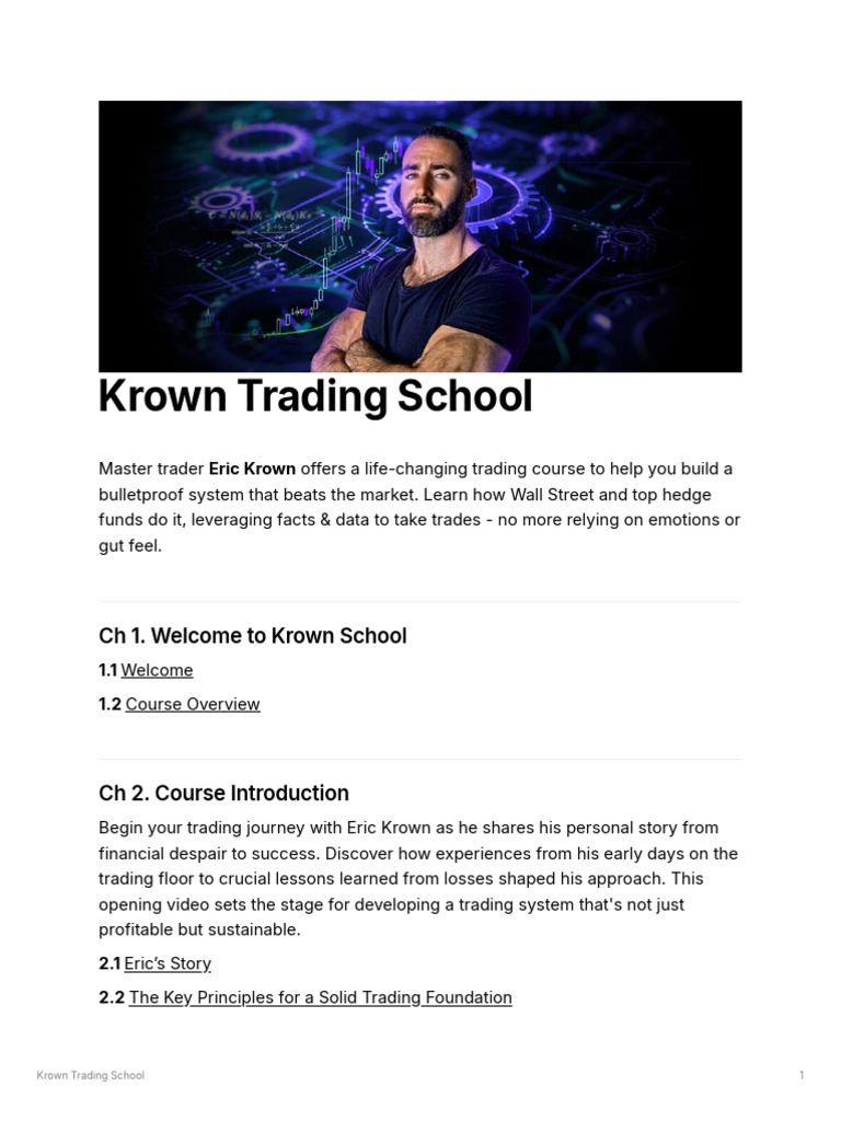 Krown Trading School Overview | PDF | Algorithmic Trading | Technical  Analysis