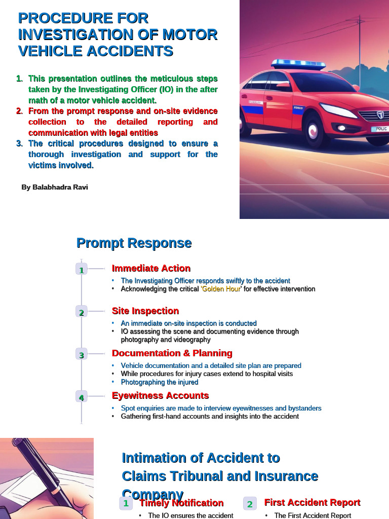 PROCEDURE FOR INVESTIGATION OF MOTOR VEHICLE ACCIDENTS   Rave