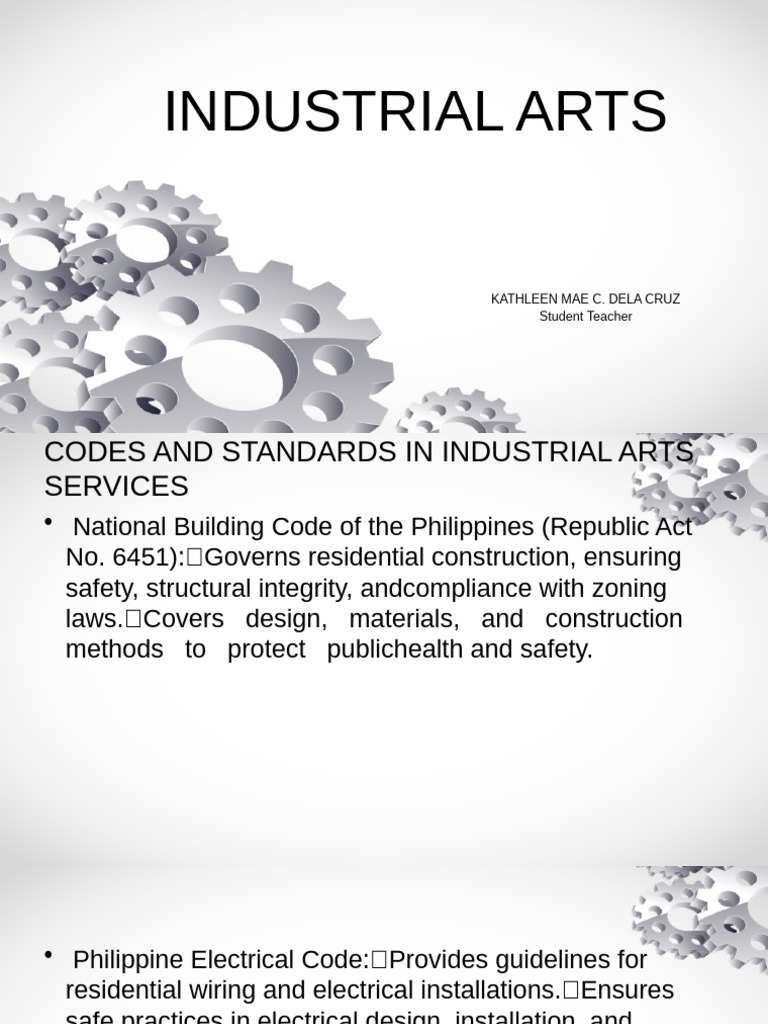 Industrial Arts Codes and Standards Guide | PDF | Safety | Electrical ...