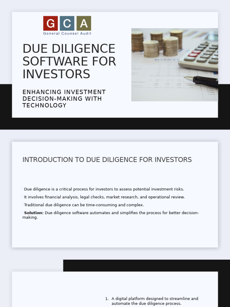 Due Diligence Software for Investors | PDF