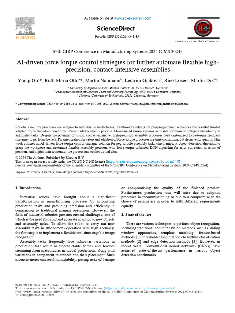 AI Force-Torque Control in Robotics | PDF | Deep Learning | Computer Vision