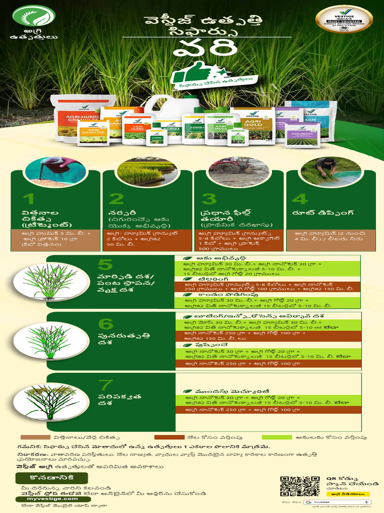 Product+Recommendation+ (Paddy) +-+Agri+Leaflet Telugu | PDF