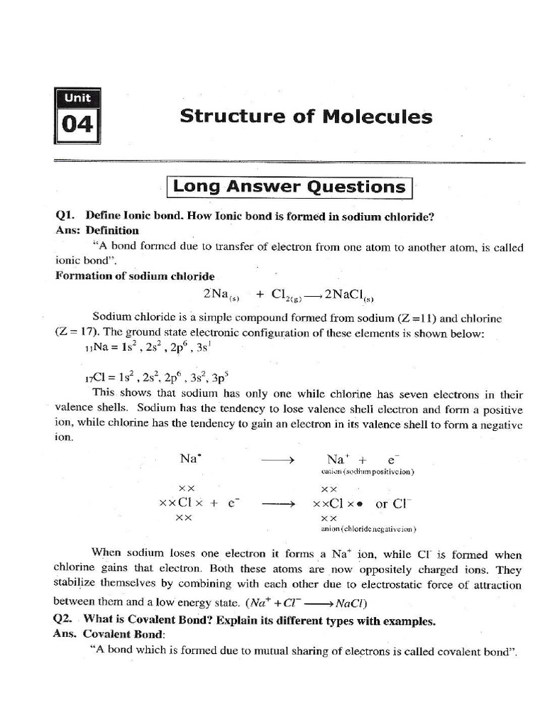 Chapter 4 Structure of Molecules | PDF