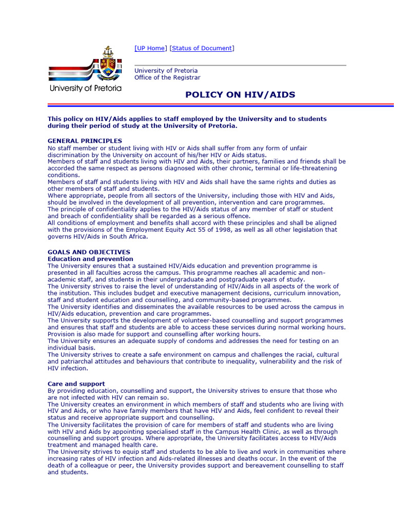 Aids-Policy zp84968 | PDF | Prevention Of Hiv/Aids | Hiv/Aids