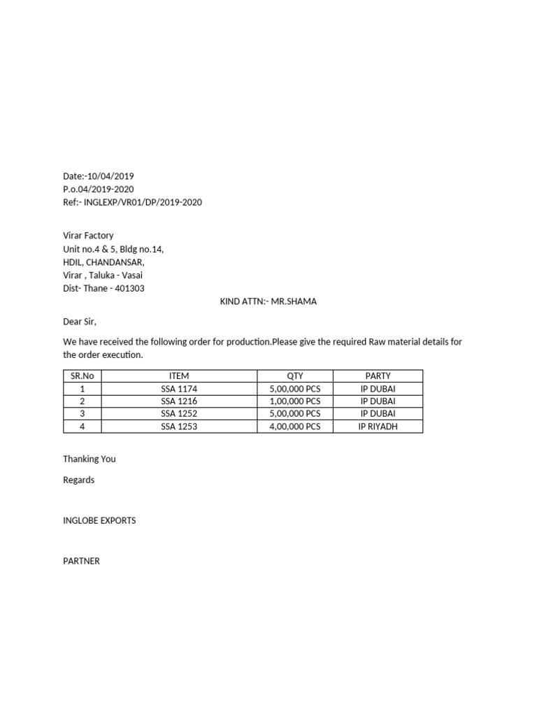 Production Orders and Raw Material Requests | PDF | Cutting Tools | Cutting