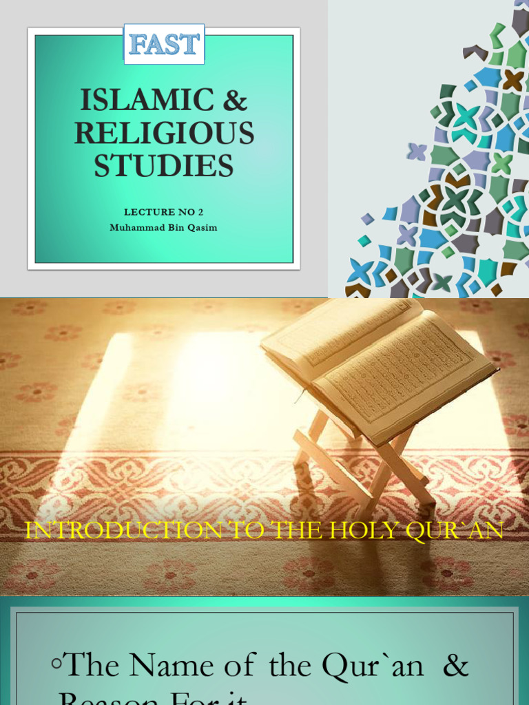 Islamic Studies Lecture#2 | PDF | Quran | Islam
