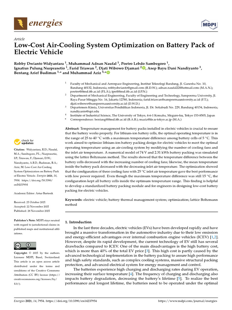 Optimize Air-Cooling for EV Battery Packs | PDF | Electric Vehicle ...
