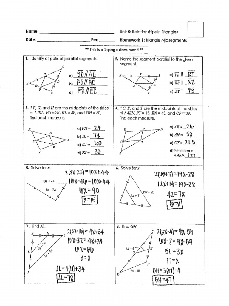 Unit+5+Homework+Solutions | PDF