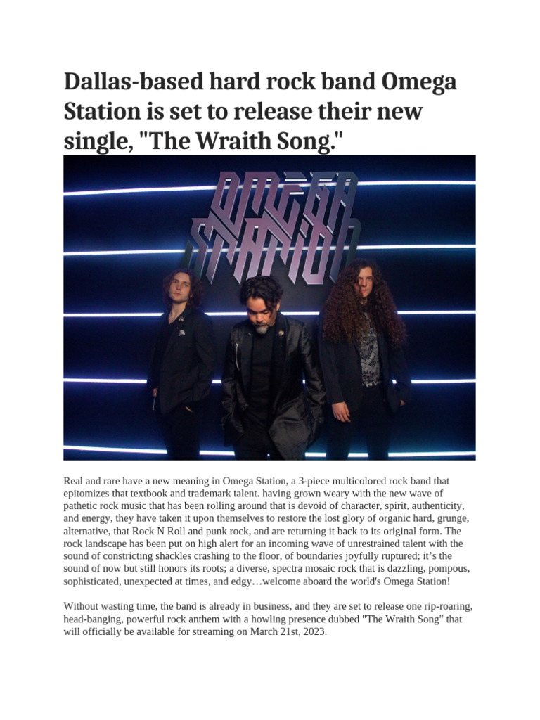 Omega Station - The Wraith Song | PDF | Rock Music | Musicology