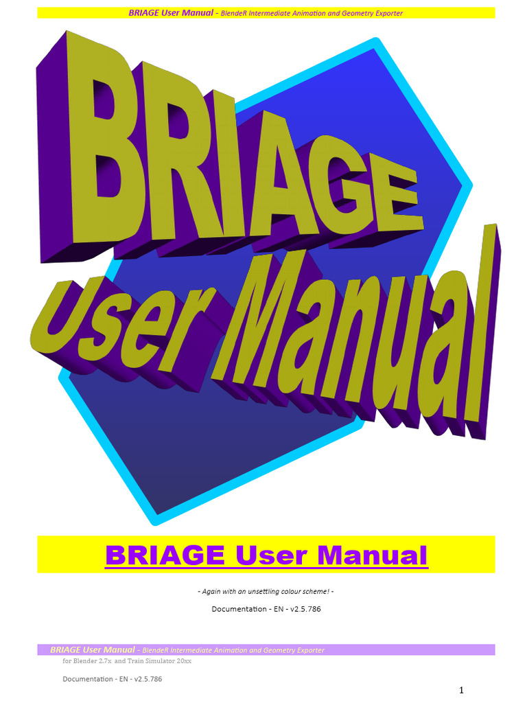 BRIAGE User Manual for Blender 2.7x | PDF | Blender (Software) | Shader