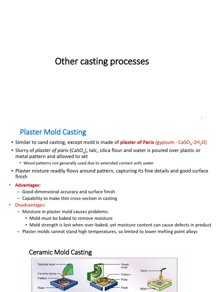Overview of Casting Processes Explained | PDF | Casting | Plaster