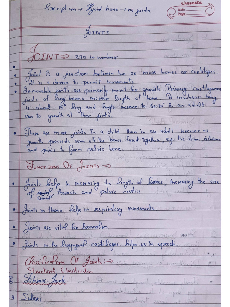 Joints Starting | PDF