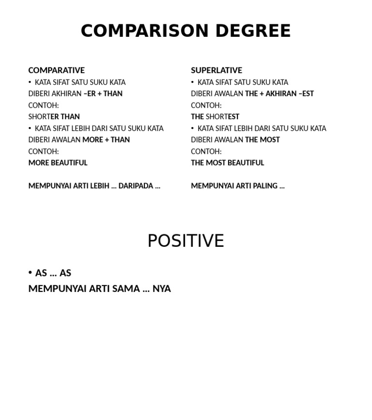 Comparison Degree | PDF