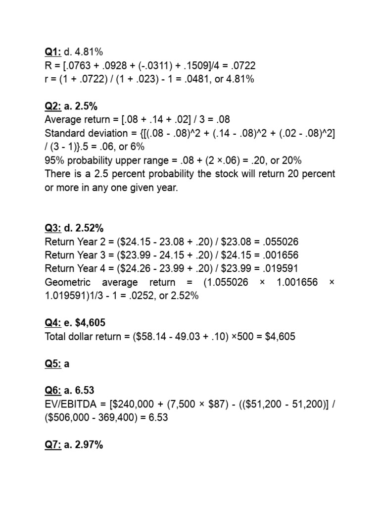 Acf - Chapter 10 Answer | PDF