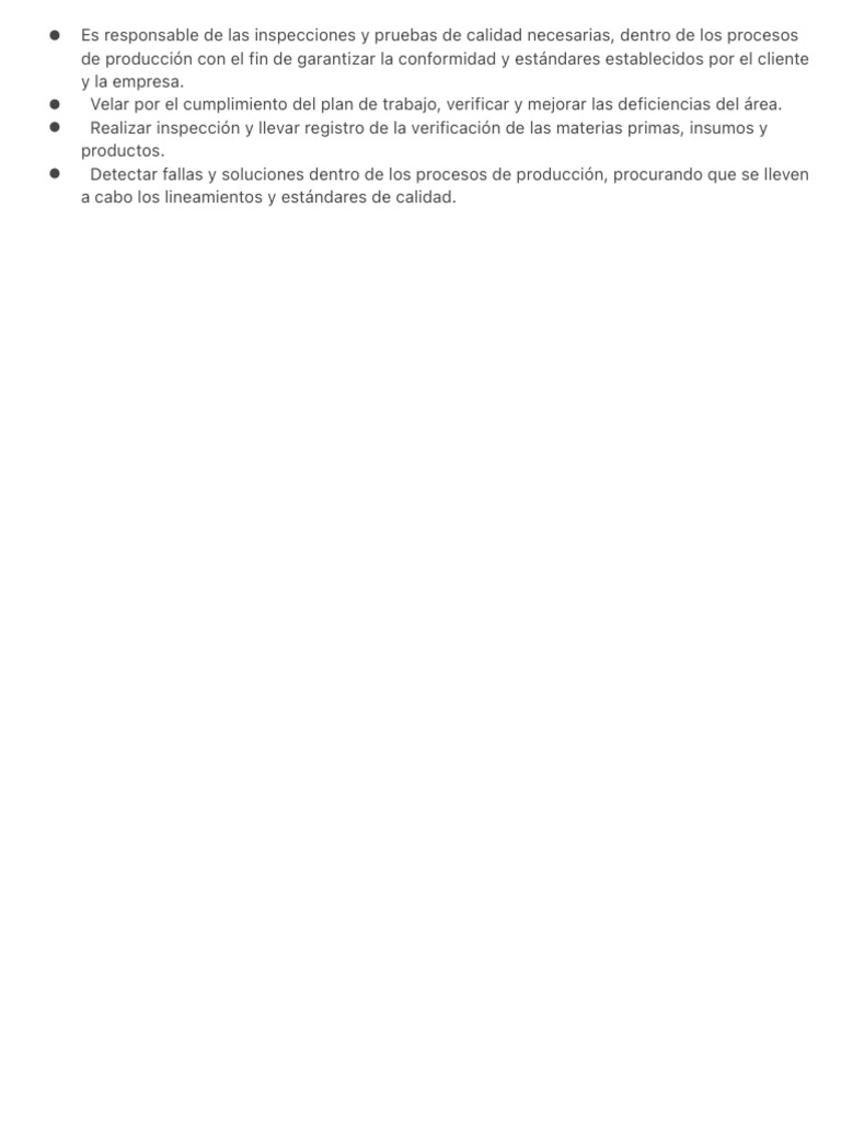 Inspección y Control de Calidad en Producción | PDF