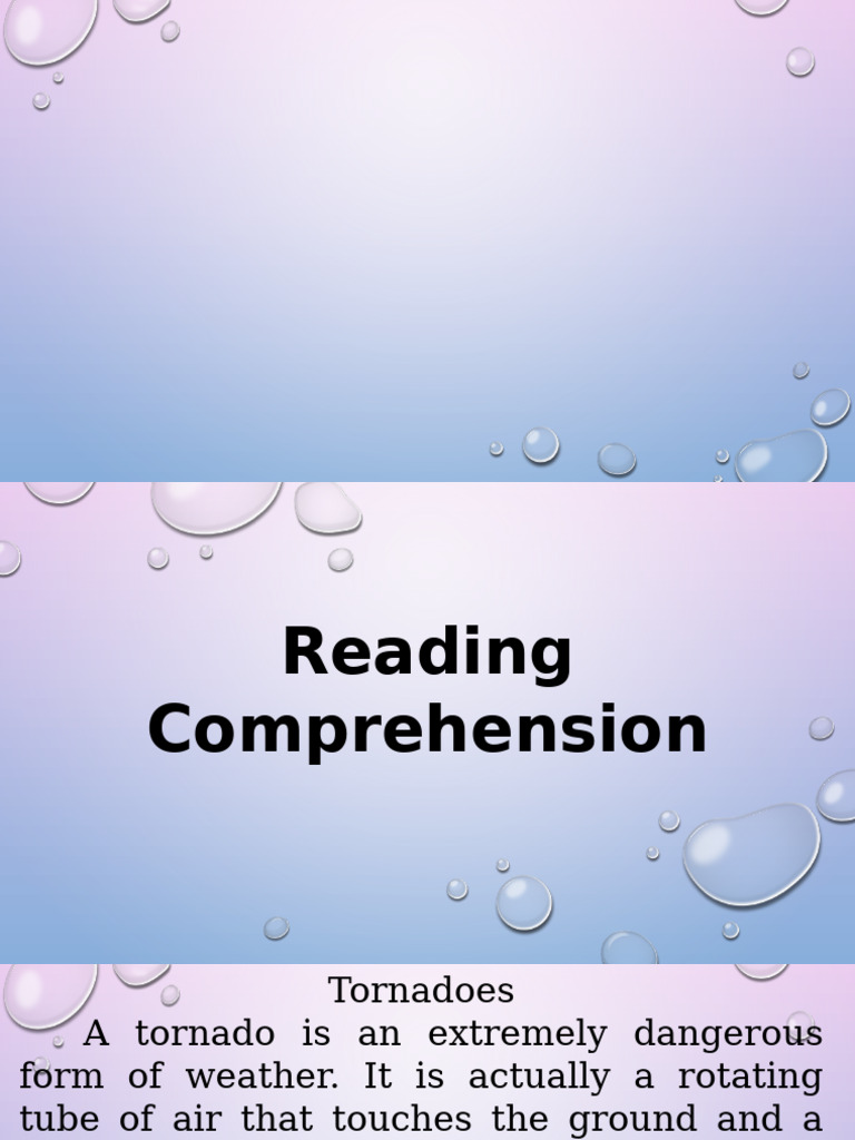 Reading Comprehension | PDF