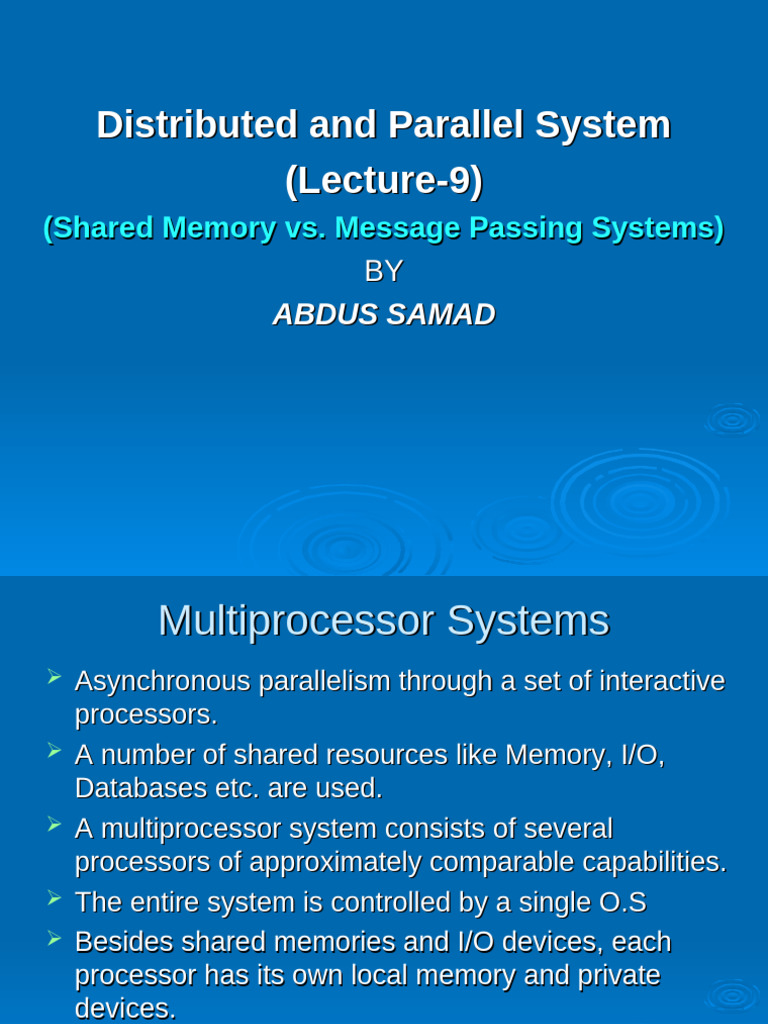 Shared vs. Message Passing Systems | PDF | Process (Computing ...