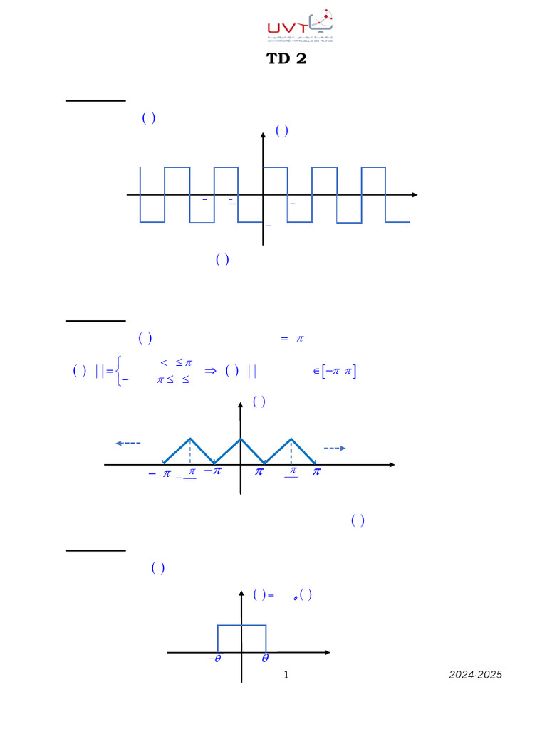 Traitement du Signal : Exercices de Fourier | PDF