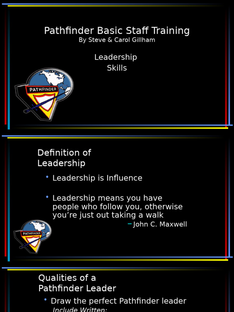 Pathfinder Leadership Training Guide | PDF | Leadership | Social Psychology