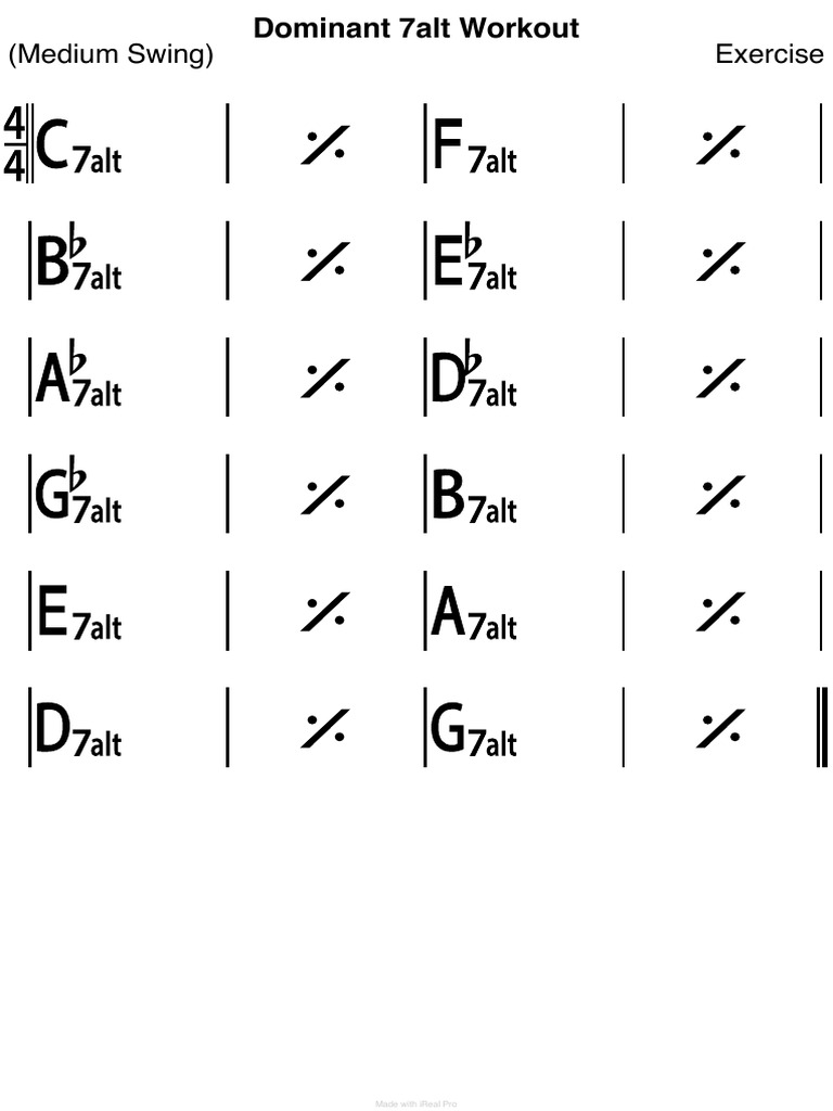 Dominant 7alt Swing Exercise | PDF