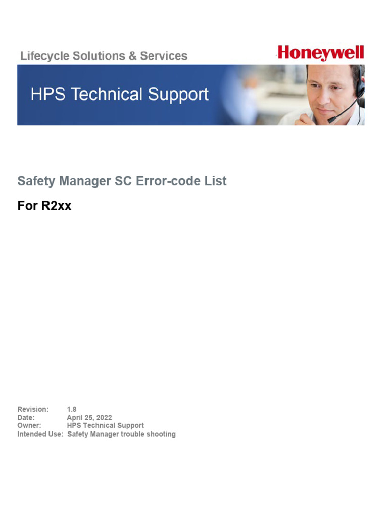 Safety Manager SC Error Code Guide | PDF | Computing | Computer Engineering