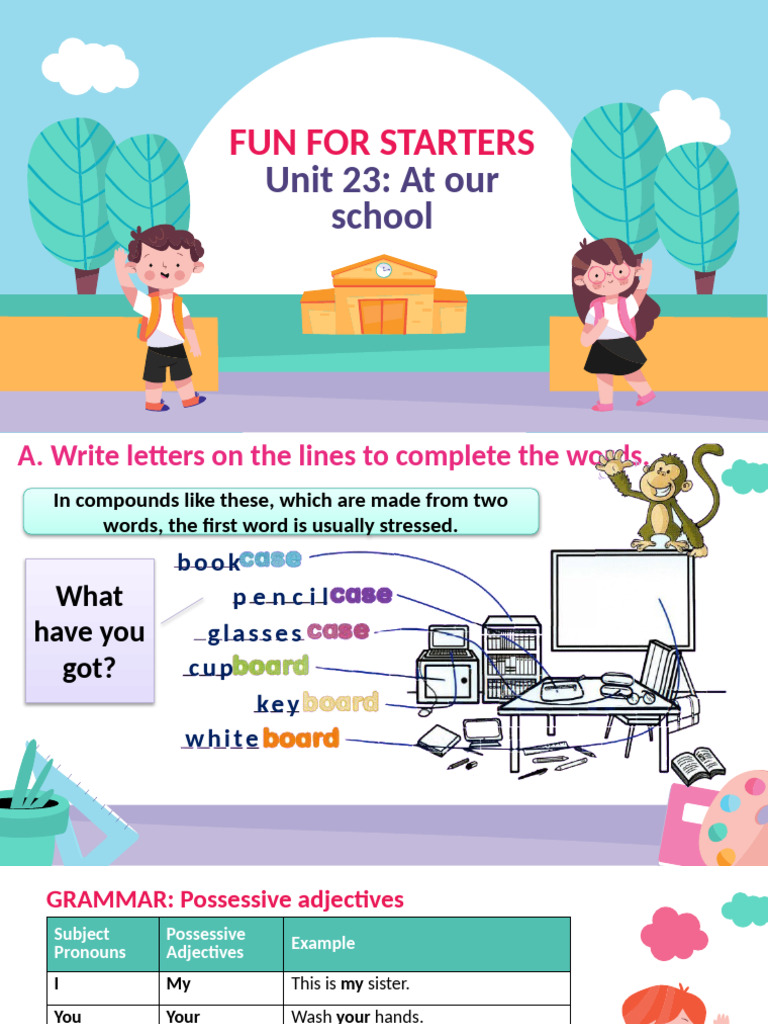 School Vocabulary and Grammar Guide | PDF | Linguistics | Language ...