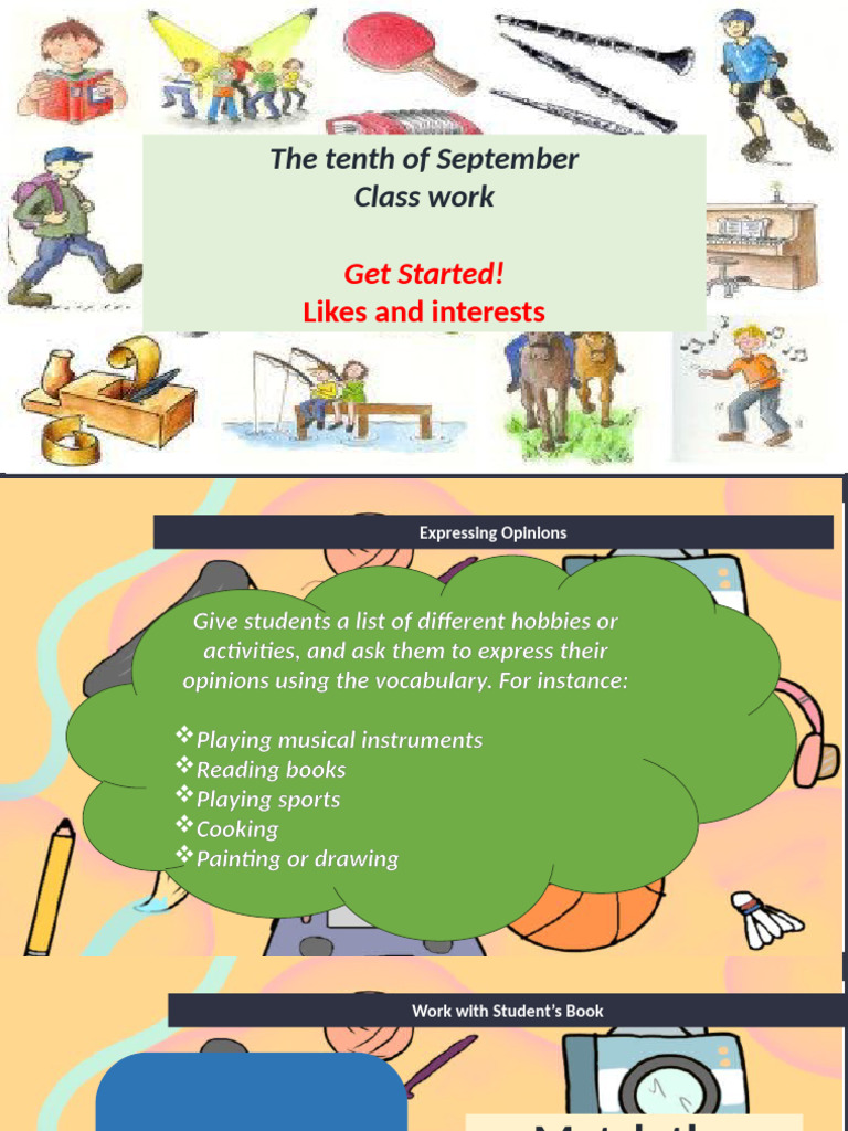 Expressing Hobbies and Interests Activities | PDF | Linguistics | Grammar