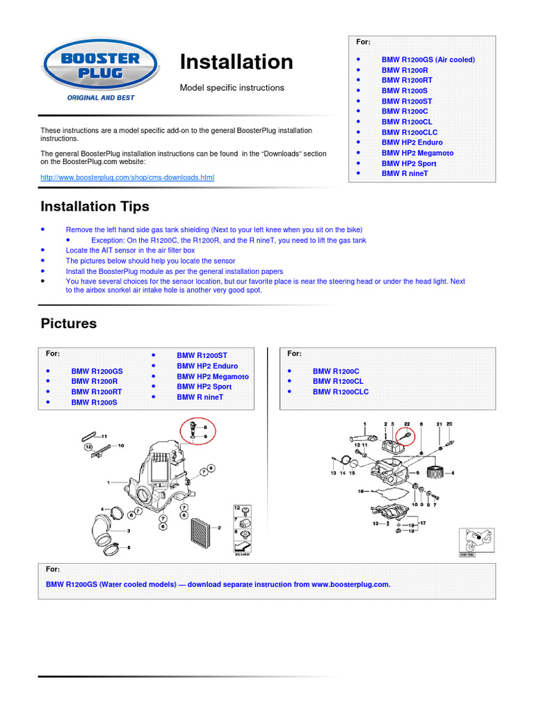 BMW BoosterPlug Installation Guide | PDF | Motor Vehicle Manufacturers ...