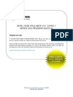 Ecdl / Icdl Syllabus V5.0 - Level 1 Office 2010 Training Manual