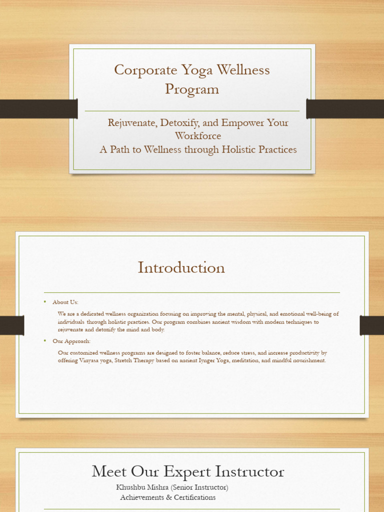 Corporate-HR Yoga Wellness Program | PDF | Occupational Stress | Happiness