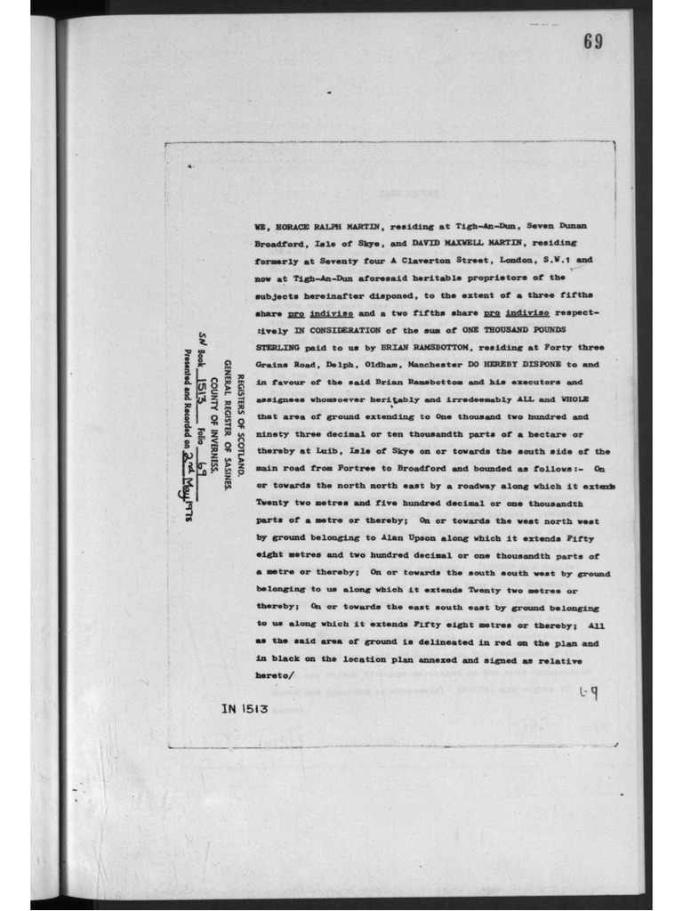 Disposition Ifo Brian Ramsbottom Rec 2 May 1978 | PDF