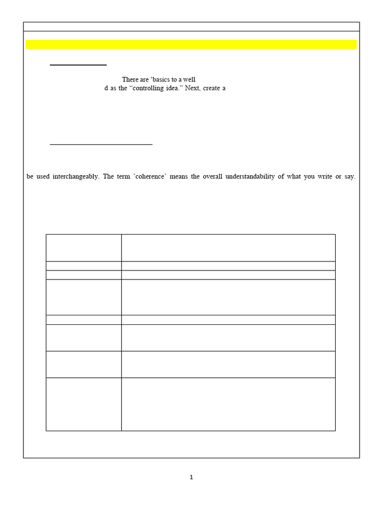 Text Organization and Cohesion Guide | PDF | Paragraph | Sentence ...