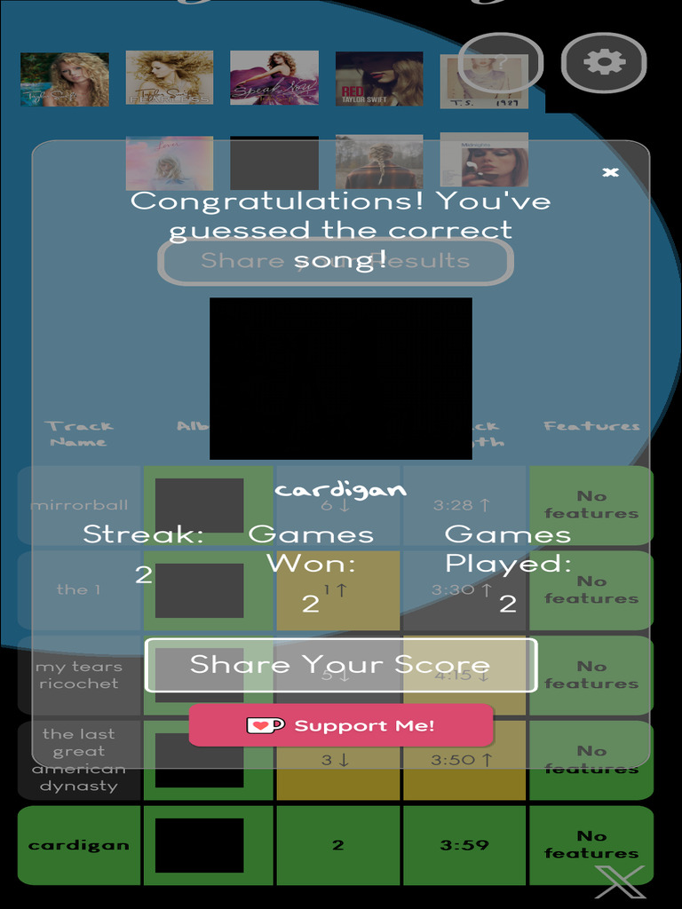 Taylordle - Wordle For Taylor Swift! | PDF