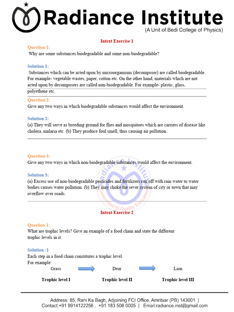 Chapter 15 - Our Environment (OK) | PDF | Biodegradation | Food Web