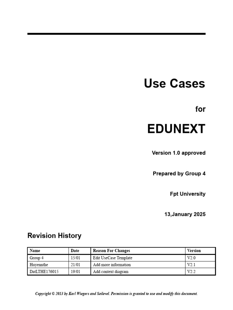 Use Case Template | PDF | Databases | User (Computing)