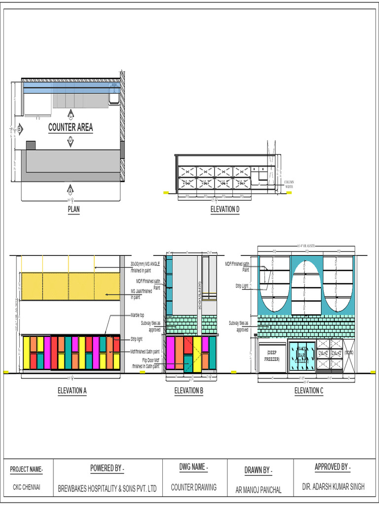 Counter Drawing for CKC Chennai Project | PDF | Architectural Elements ...