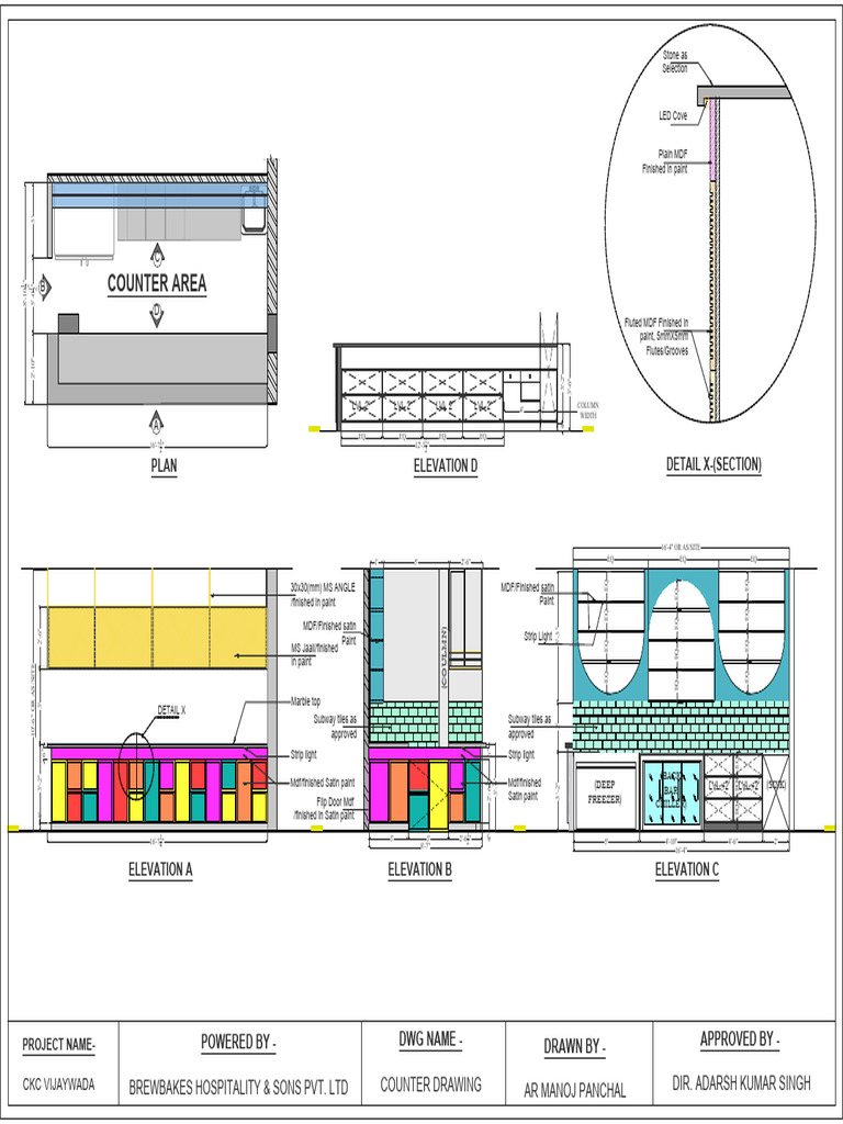 Counter Drawing for CKC Vijaywada | PDF | Civil Engineering | Masonry