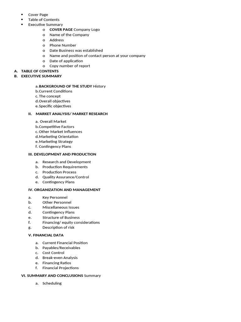 Comprehensive Business Plan Template | PDF