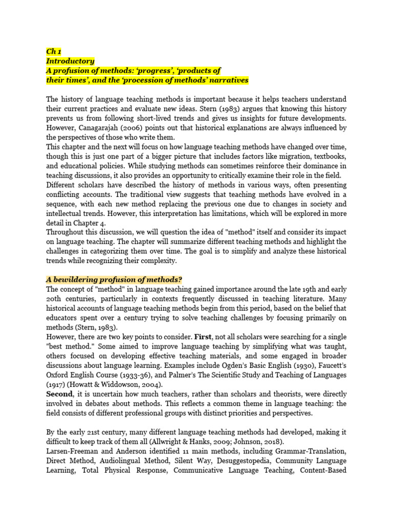 Evolution of Language Teaching Methods | PDF | Language Education ...