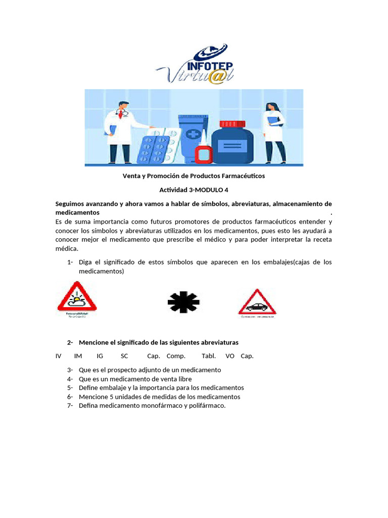 Símbolos y Almacenamiento de Medicamentos | PDF