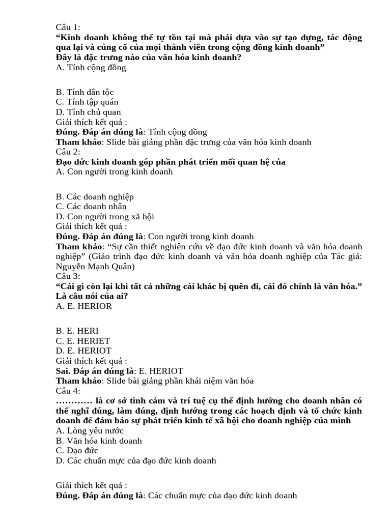 Dao Duc Kinh Doanh Va Van Hoa Doanh Nghiep | PDF